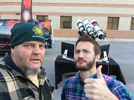 Charlie Bates Solar Astronomy Project Donates Telescope setup to Brad Zickefoose as 2016 Jon Wood award.