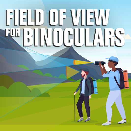 What is the field of view of a pair of binoculars?