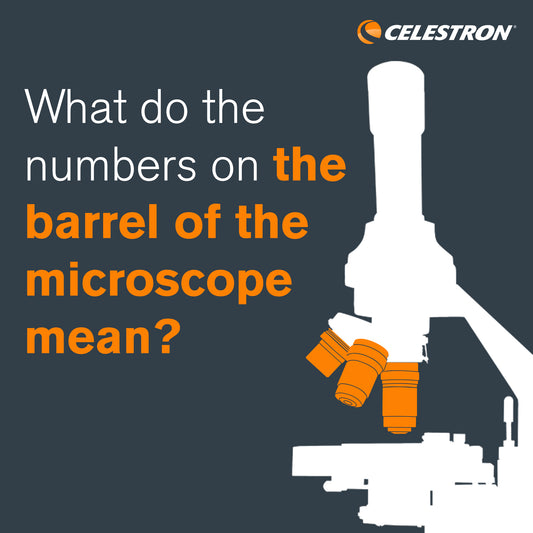 What do the numbers on the barrel of the microscope objective mean? What about the letters DIN and JIS?