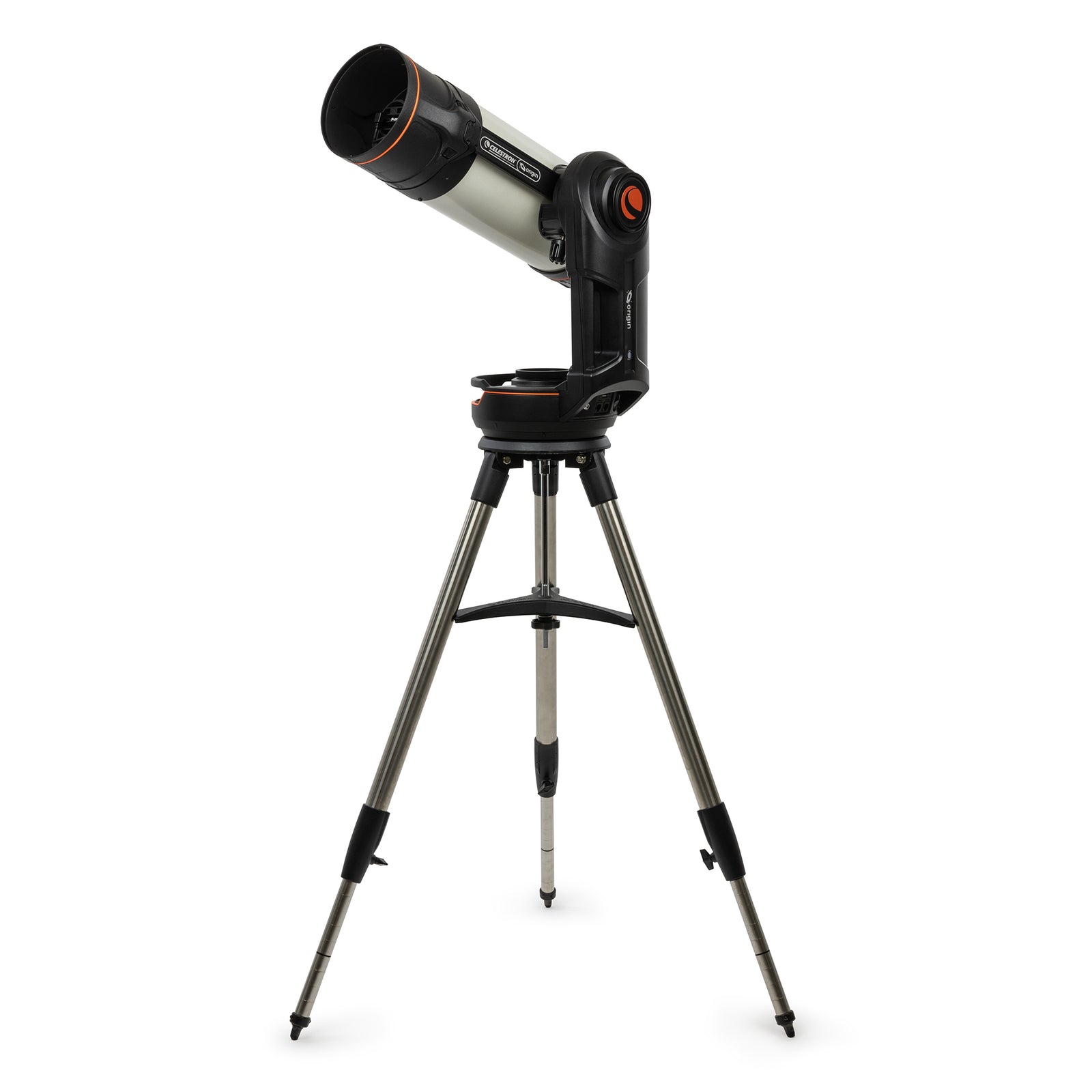 Complete Celestron Origin Mark II smart telescope on its adjustable full-height tripod