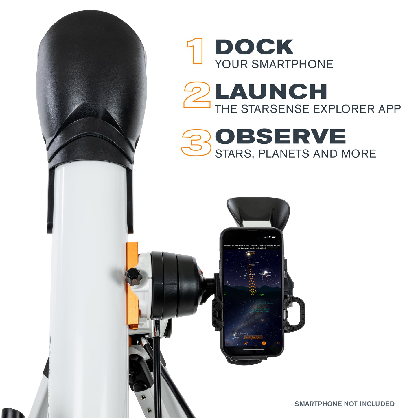 StarSense Explorer DX 100AZ Smartphone App-Enabled Refractor Telescope Lunar Edition