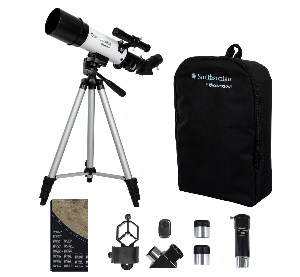 Smithsonian by Celestron Travel Scope 60 DX Portable Telescope
