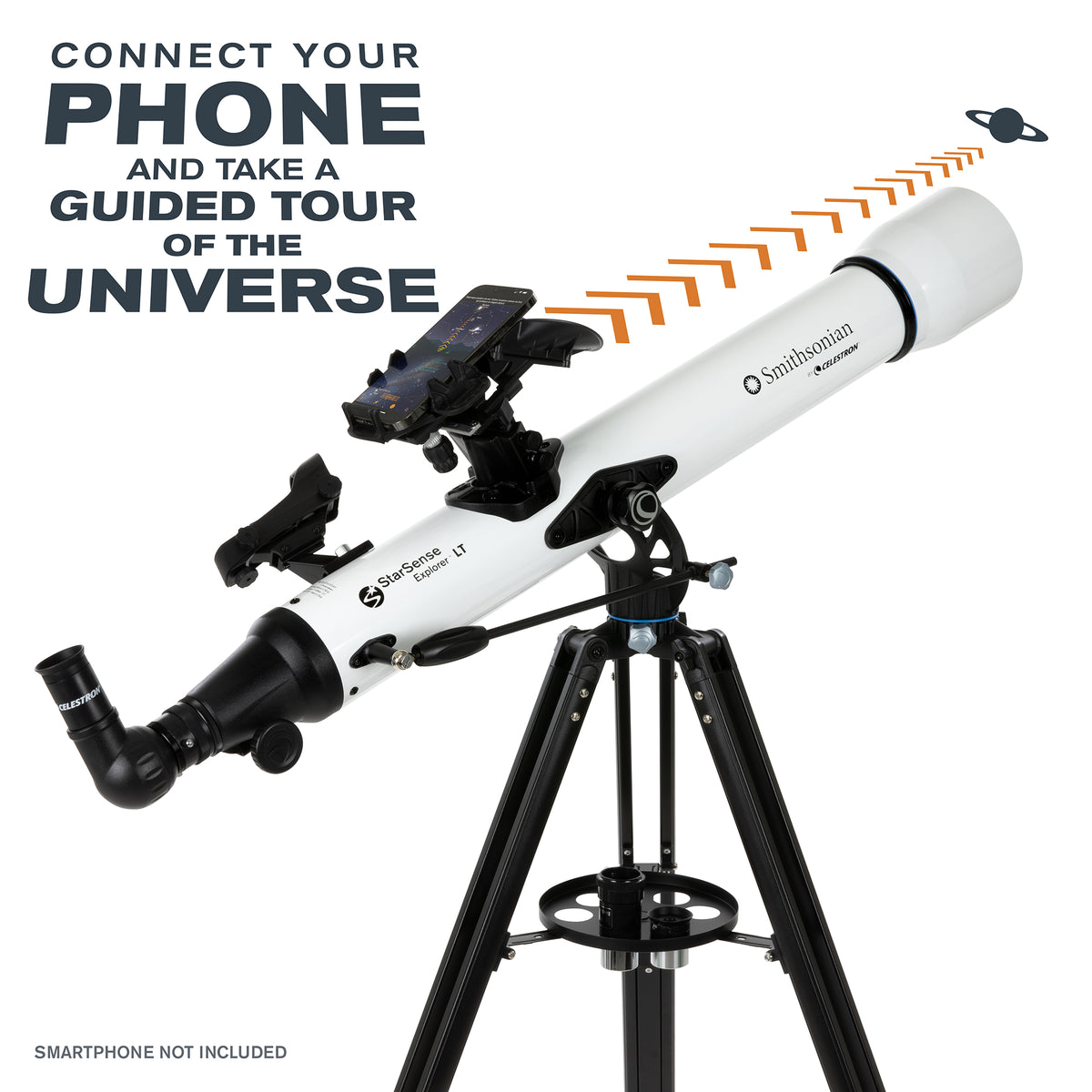 Smithsonian by Celestron StarSense Explorer LT 80AZ Smartphone App-Enabled Refractor Telescope