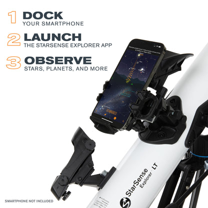Smithsonian by Celestron StarSense Explorer LT 80AZ Smartphone App-Enabled Refractor Telescope