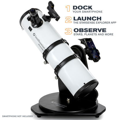 Smithsonian by Celestron StarSense Explorer 130mm Smartphone App-Enabled Tabletop Dobsonian Telescope