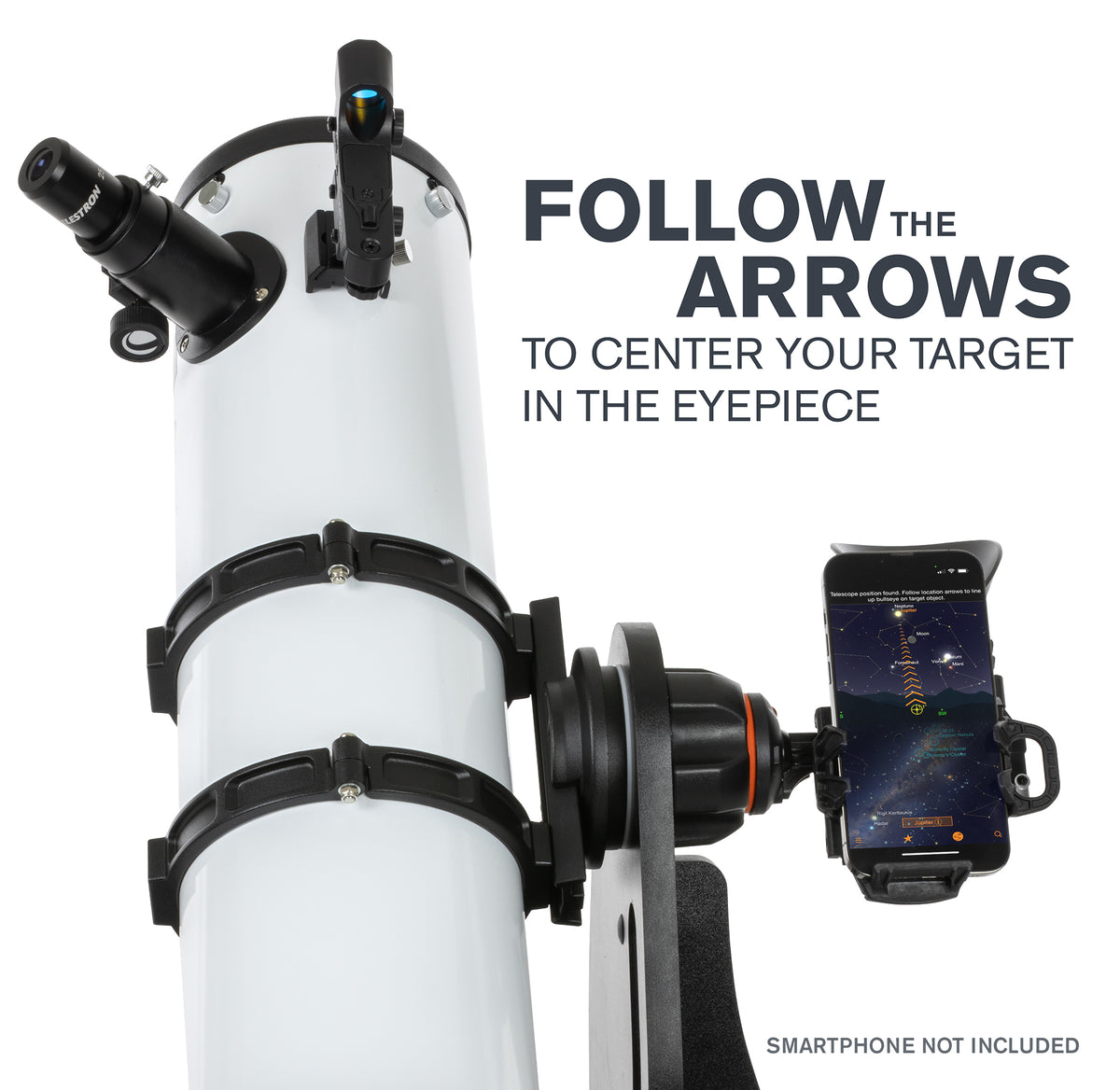 Smithsonian by Celestron StarSense Explorer 130mm Smartphone App-Enabled Tabletop Dobsonian Telescope