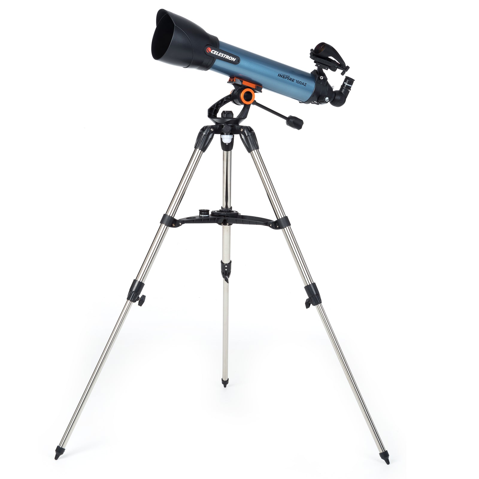 100mm fully coated refractor optical tube on the Celestron Inspire 100AZ