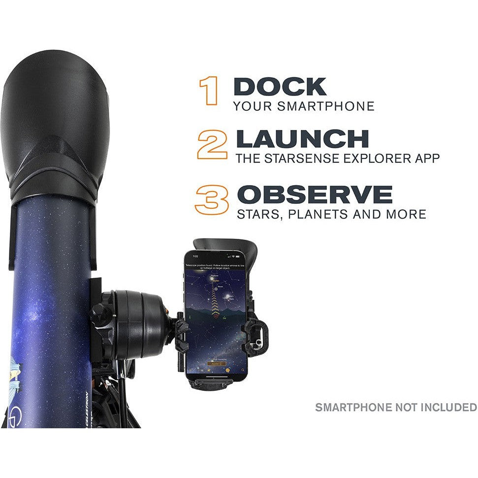 Royal Observatory Greenwich Celestron StarSense Explorer DX 100AZ Smartphone App-Enabled Refractor Telescope