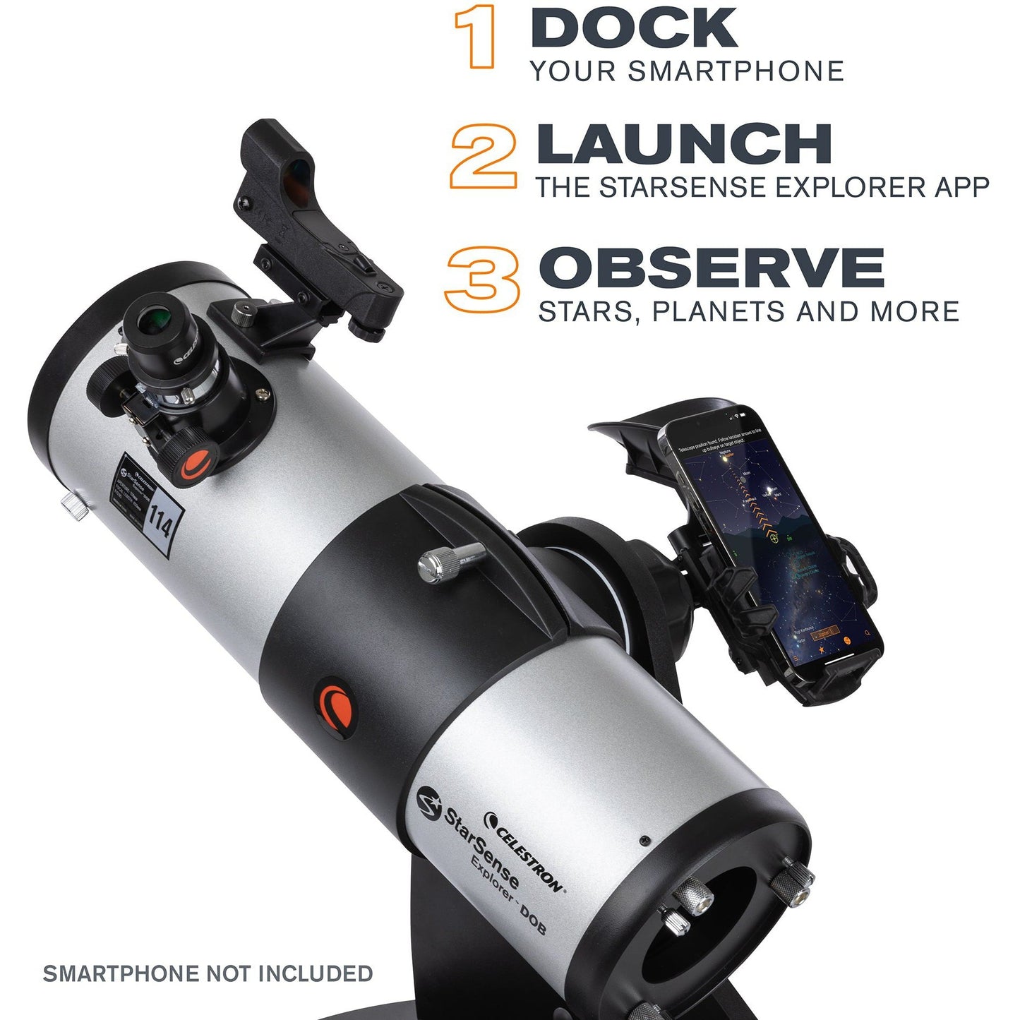 StarSense Explorer 114mm Smartphone App-Enabled Tabletop Dobsonian Telescope