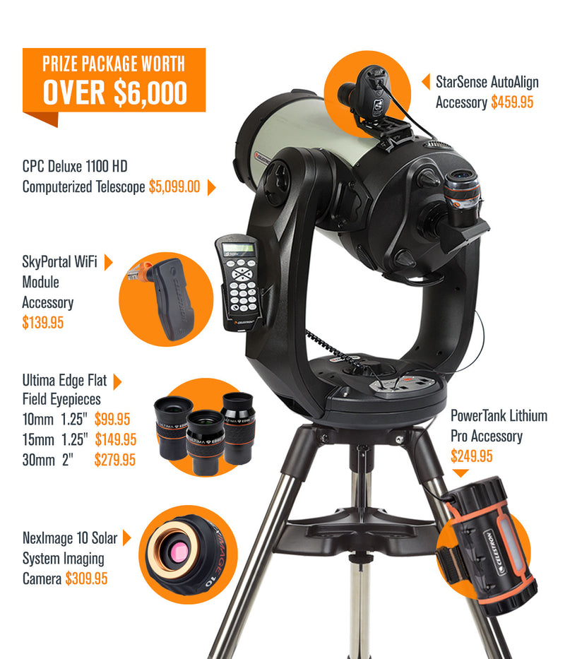 CPC 1100HD Telescope Kit. Prize package value over $6000