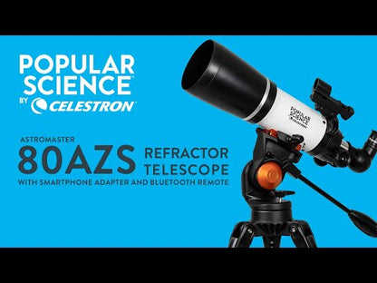 Video for Popular Science by Celestron AstroMaster 80AZS Telescope with Smartphone Adapter and Bluetooth Remote