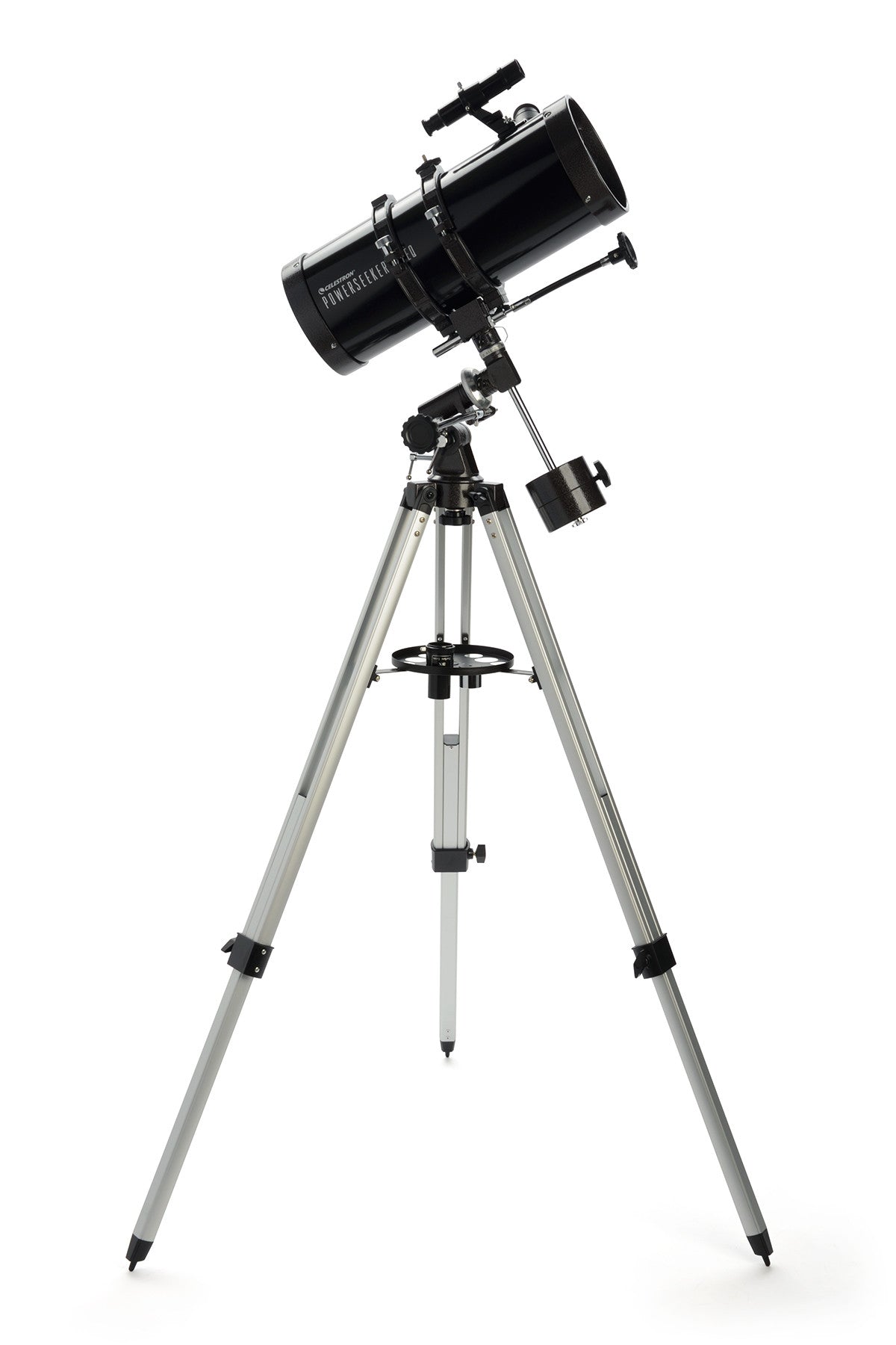 Mount and focuser detail on the PowerSeeker 127EQ