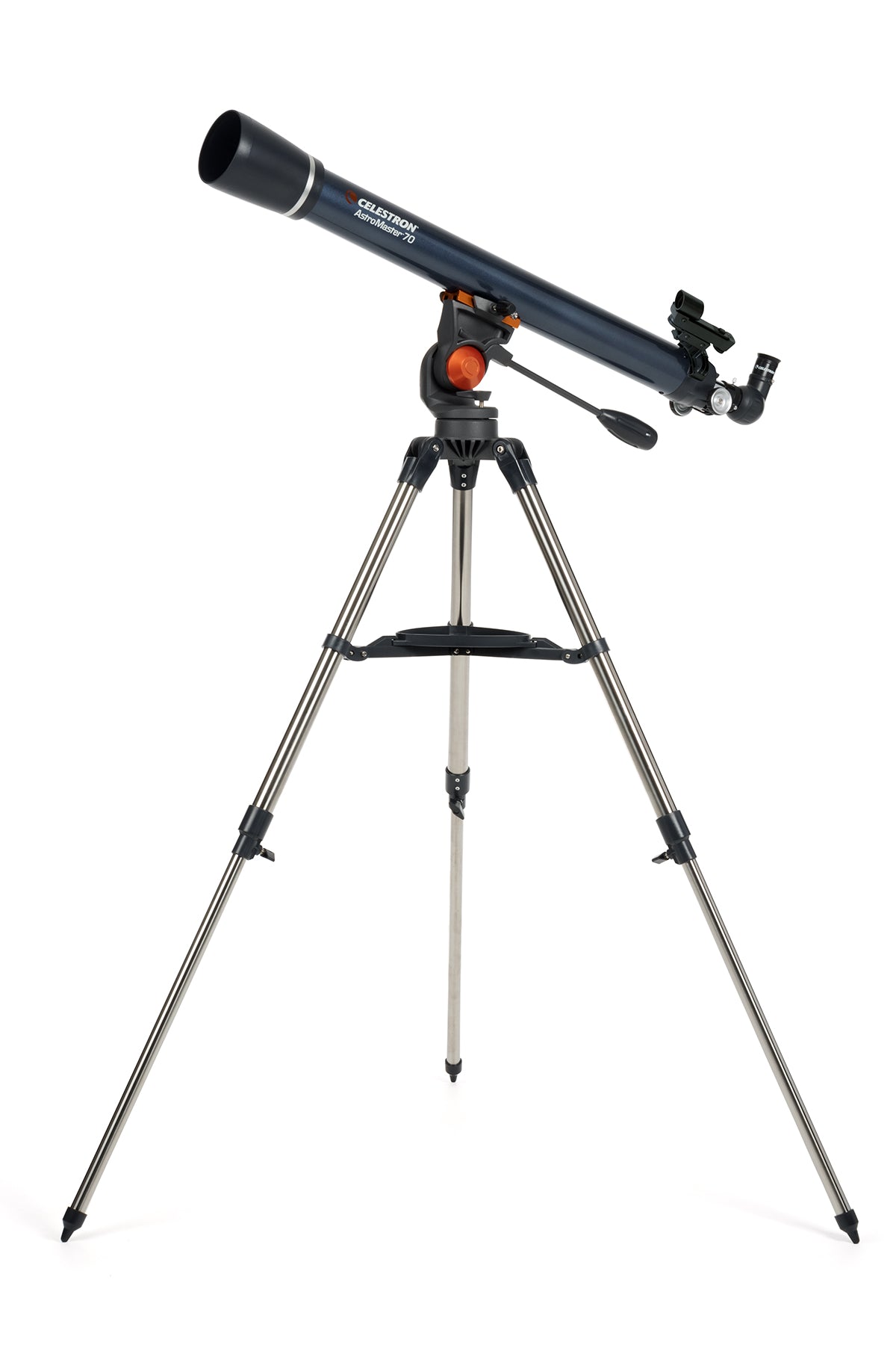 AstroMaster 70AZ on its adjustable steel tripod