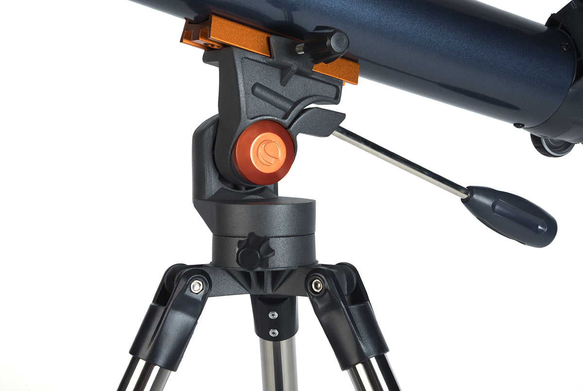 Accessory tray and tripod detail on the AstroMaster LT 60AZ