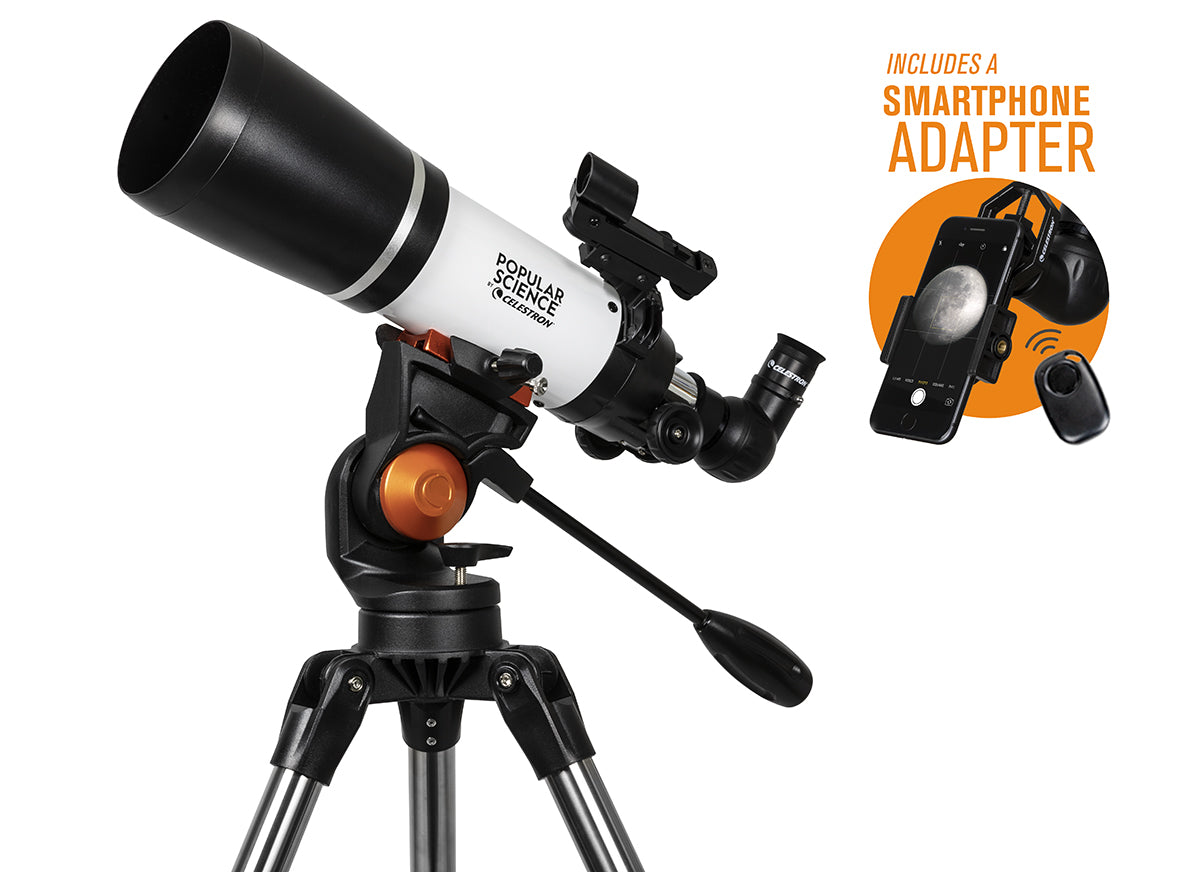 Popular Science by Celestron AstroMaster 80AZS Telescope with Smartpho