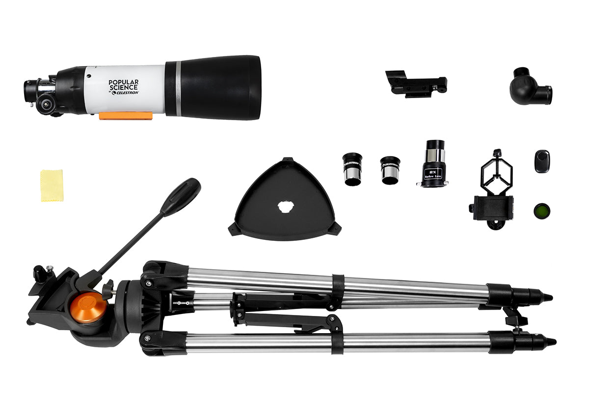 【ASTRO まとめ売り】 Popular Science by Celestron AstroMaster 80AZS Telescope with Smartpho