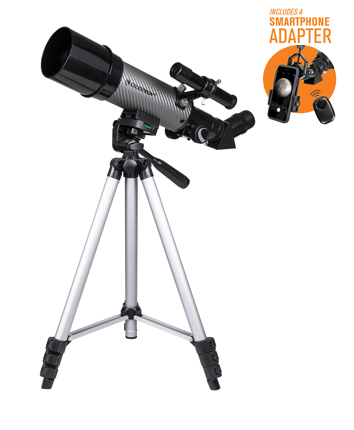 Celestron Travel Scope 60 DX Telescope with Smartphone Adapter complete telescope kit