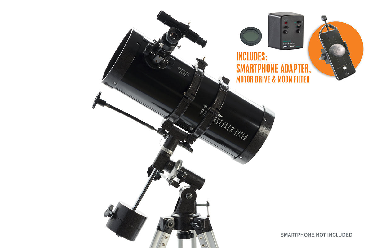 PowerSeeker 127EQ with Motor Drive and Phone Adapter Celestron