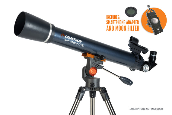 AstroMaster LT 60AZ Telescope with Phone Adapter and Moon Filter