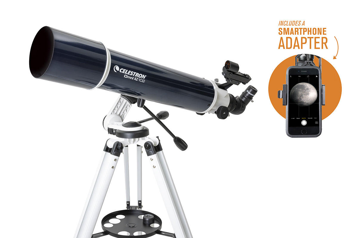 Omni AZ 102 Telescope with Smartphone Adapter