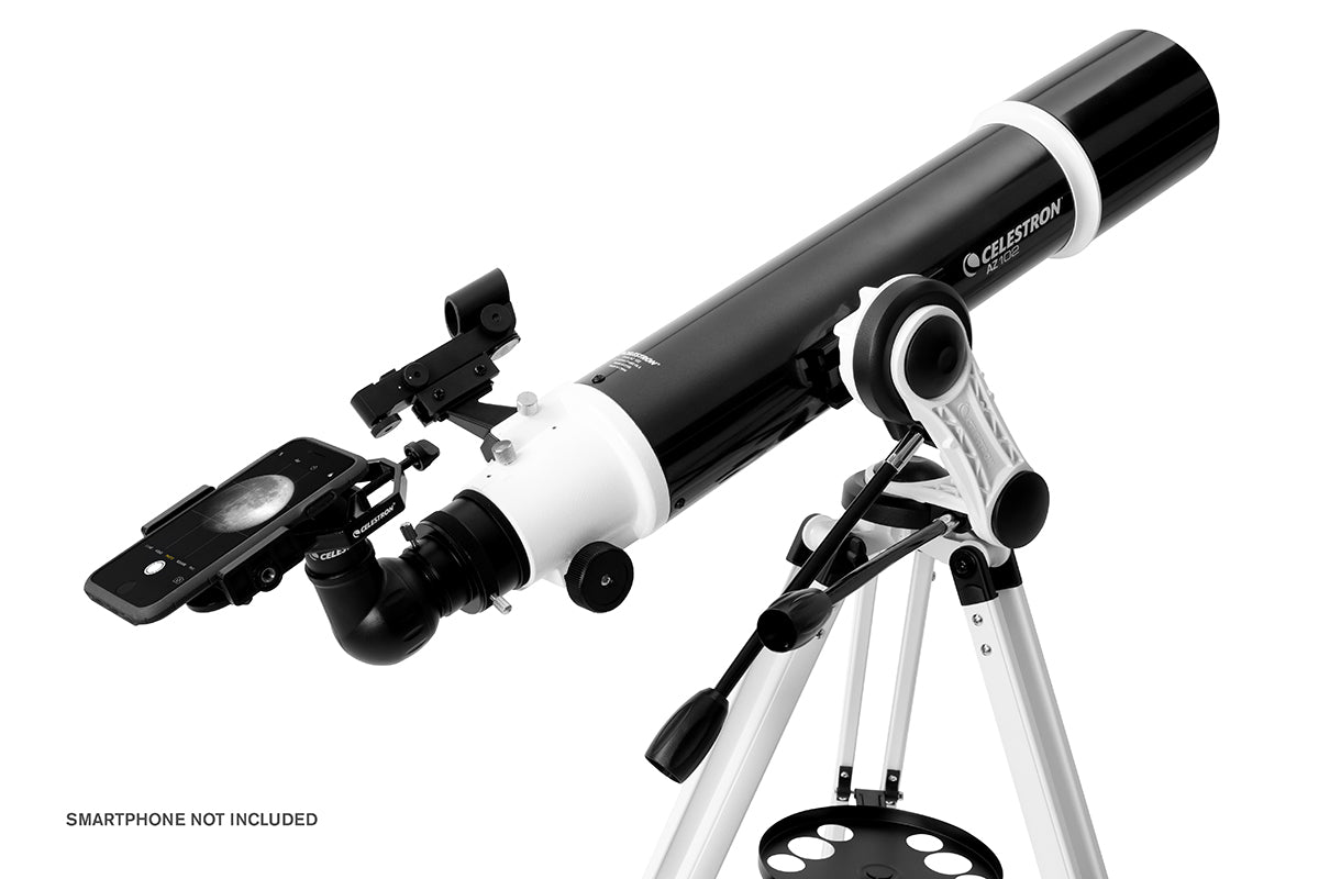 AZ 102 Telescope with Smartphone Adapter and Bluetooth Shutter Remote