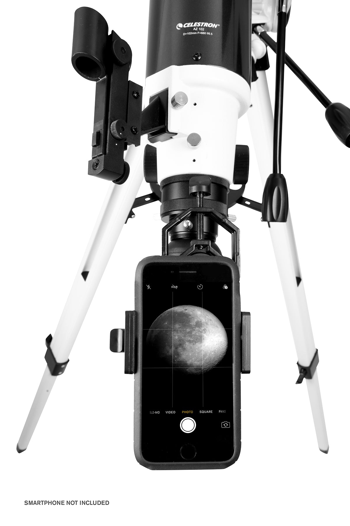 AZ 102 Telescope with Smartphone Adapter and Bluetooth Shutter Remote