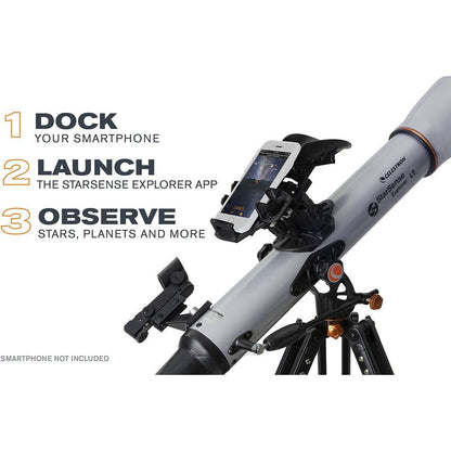 Used - StarSense Explorer LT 80AZ Smartphone App-Enabled Refractor Telescope with Lens Cleaning Kit