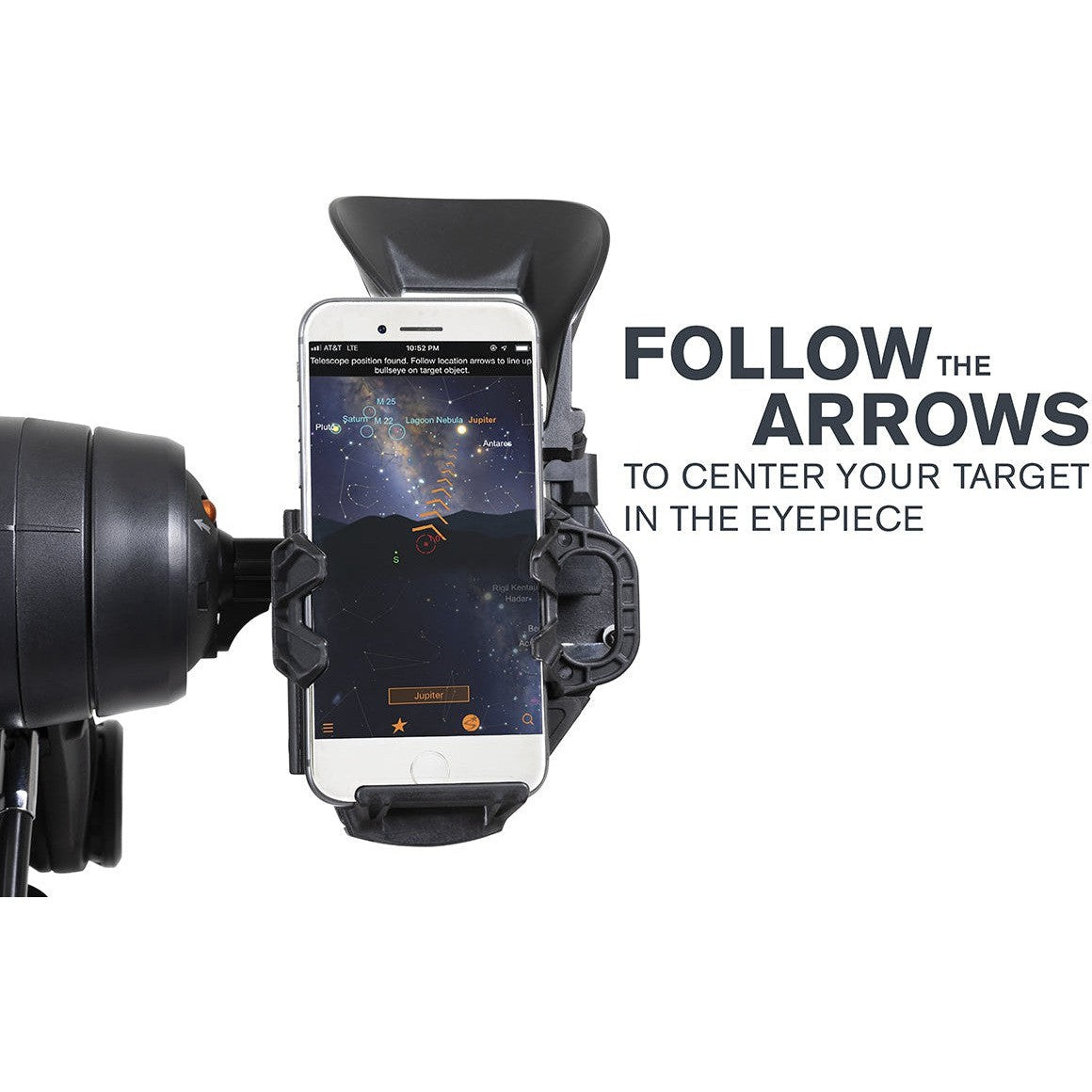 StarSense Explorer smartphone dock and navigation app on DX 5-inch SCT