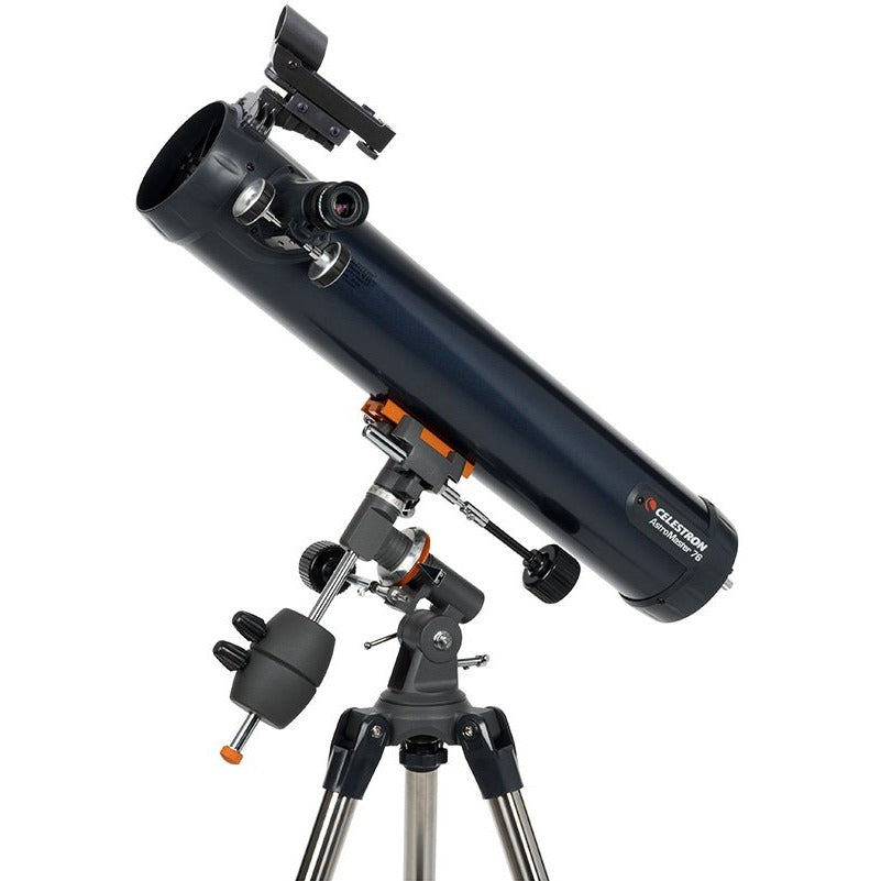 Celestron AstroMaster 76EQ Newtonian Reflector Telescope complete telescope and tripod
