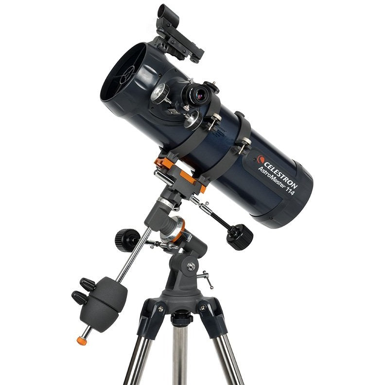 Celestron AstroMaster 114EQ Newtonian Reflector Telescope complete telescope and tripod