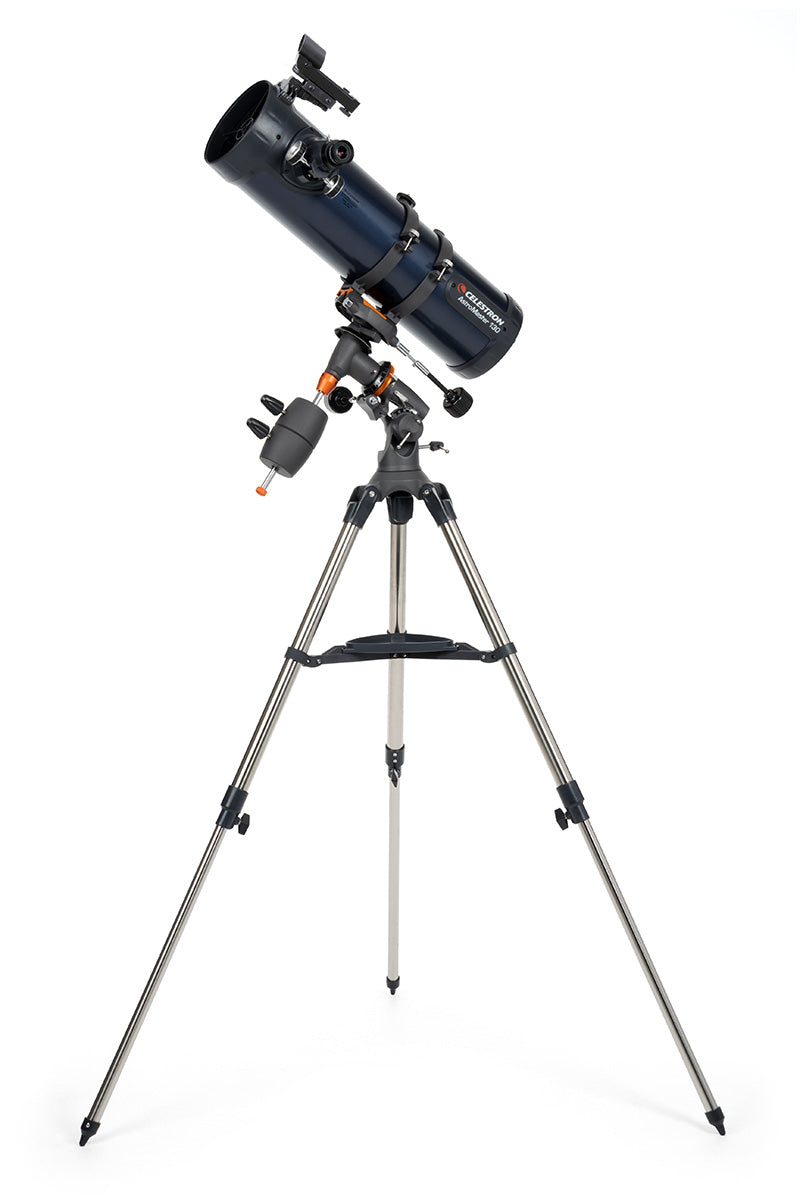 AstroMaster 130EQ on its adjustable steel tripod