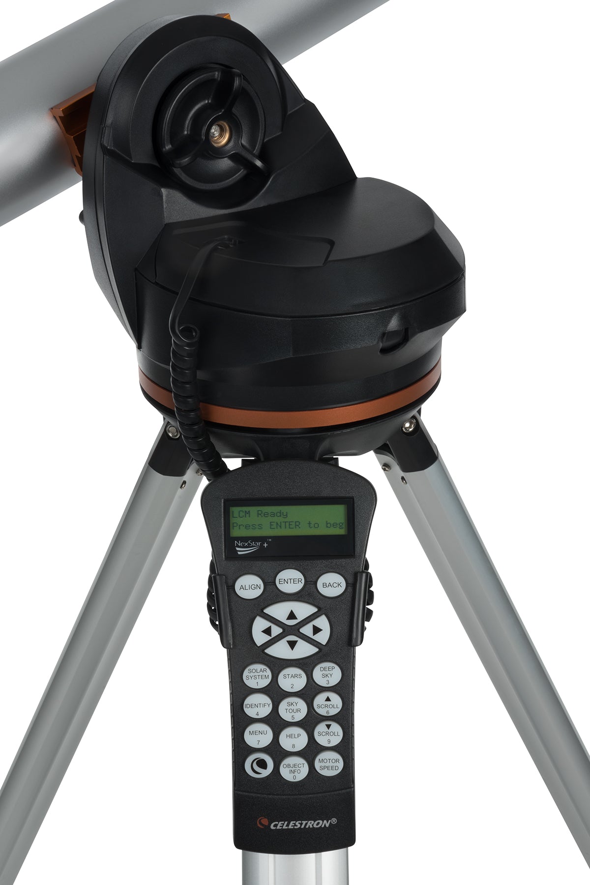 NexStar Plus hand control supplied with the Celestron 114LCM