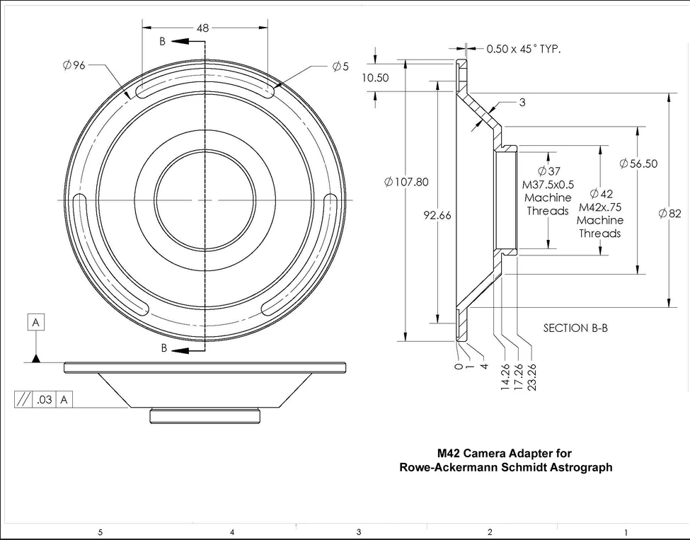 Used - 11" Rowe-Ackermann Schmidt Astrograph (RASA 11) V2 Optical Tube Assembly (CGE Dovetail)