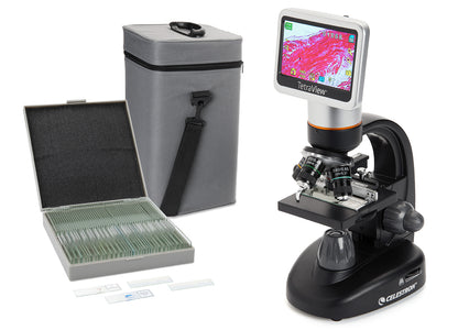 TetraView LCD Digital Microscope with 100 Slide Kit