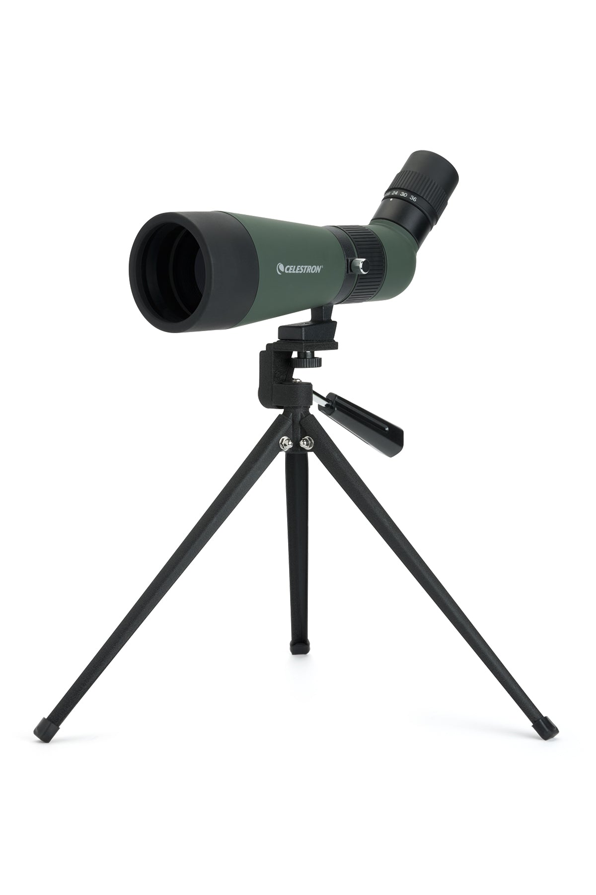 LandScout 12-36x60mm Angled Zoom Spotting Scope with Table-top Tripod and Smartphone Adapter