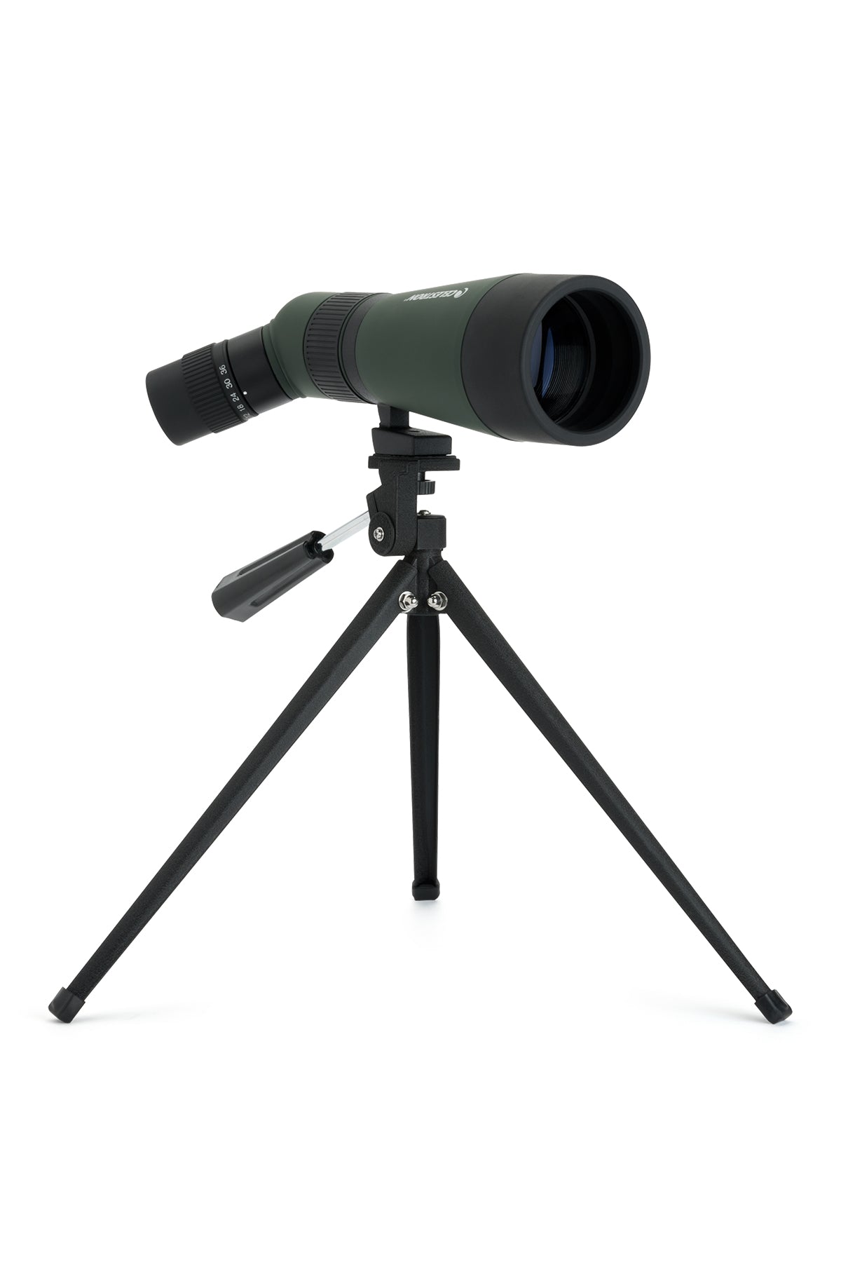 LandScout 12-36x60mm Angled Zoom Spotting Scope with Table-top Tripod and Smartphone Adapter