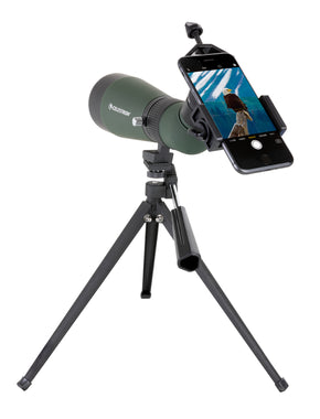 LandScout 12-36x60mm Angled Zoom Spotting Scope with Table-top Tripod and Smartphone Adapter