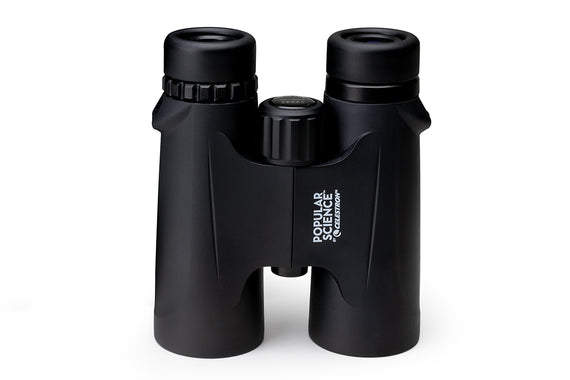 Popular Science by Celestron Outland X 12x42mm Roof Binocular with Smartphone Adapter and Bluetooth remote