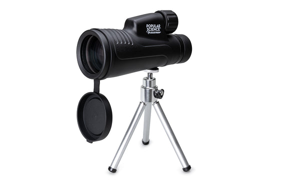 Popular Science by Celestron Outland X 12x50mm Monocular with Tripod, Smartphone Adapter, and Bluetooth remote