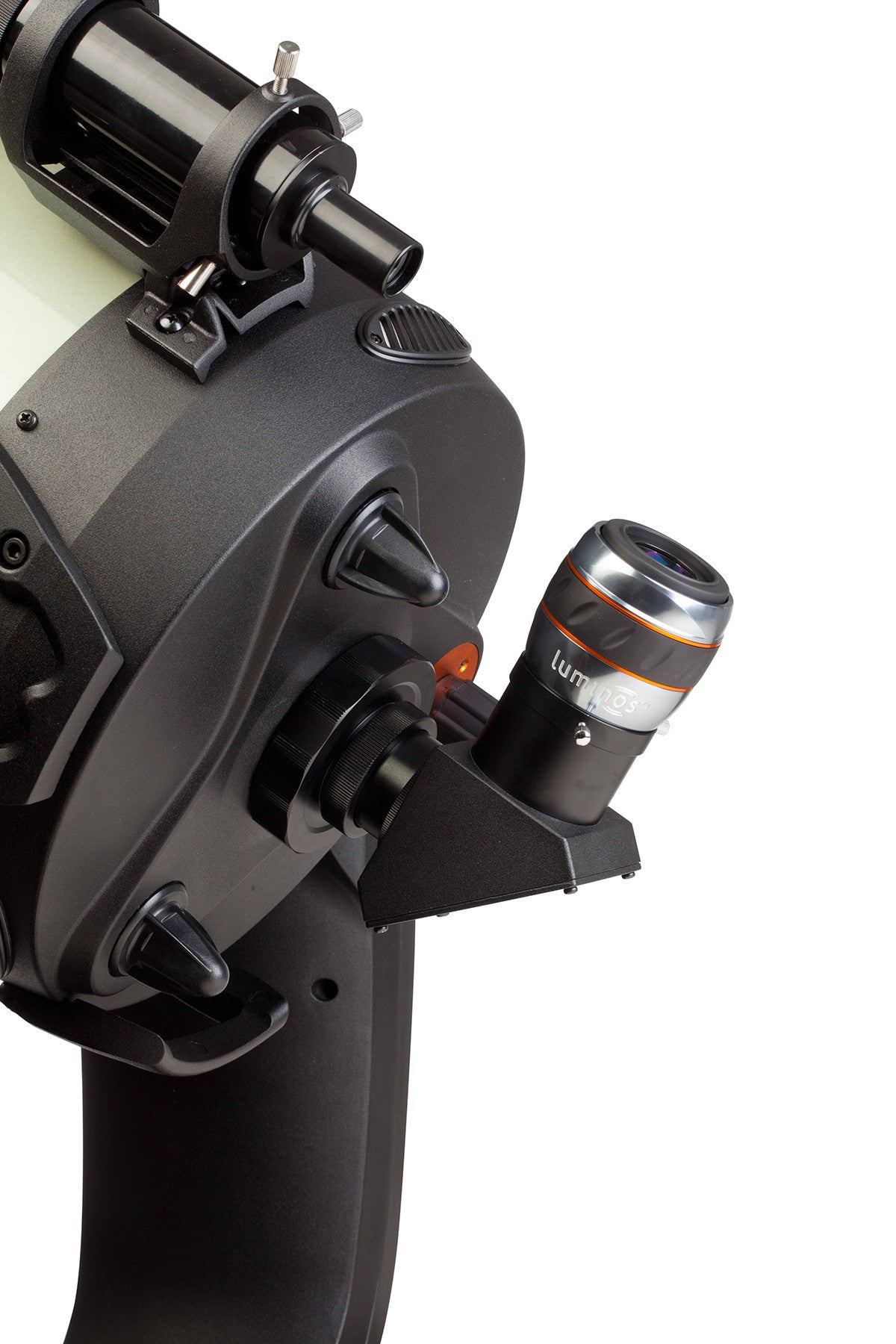Celestron Luminos 19mm two-inch eyepiece mounted on a telescope