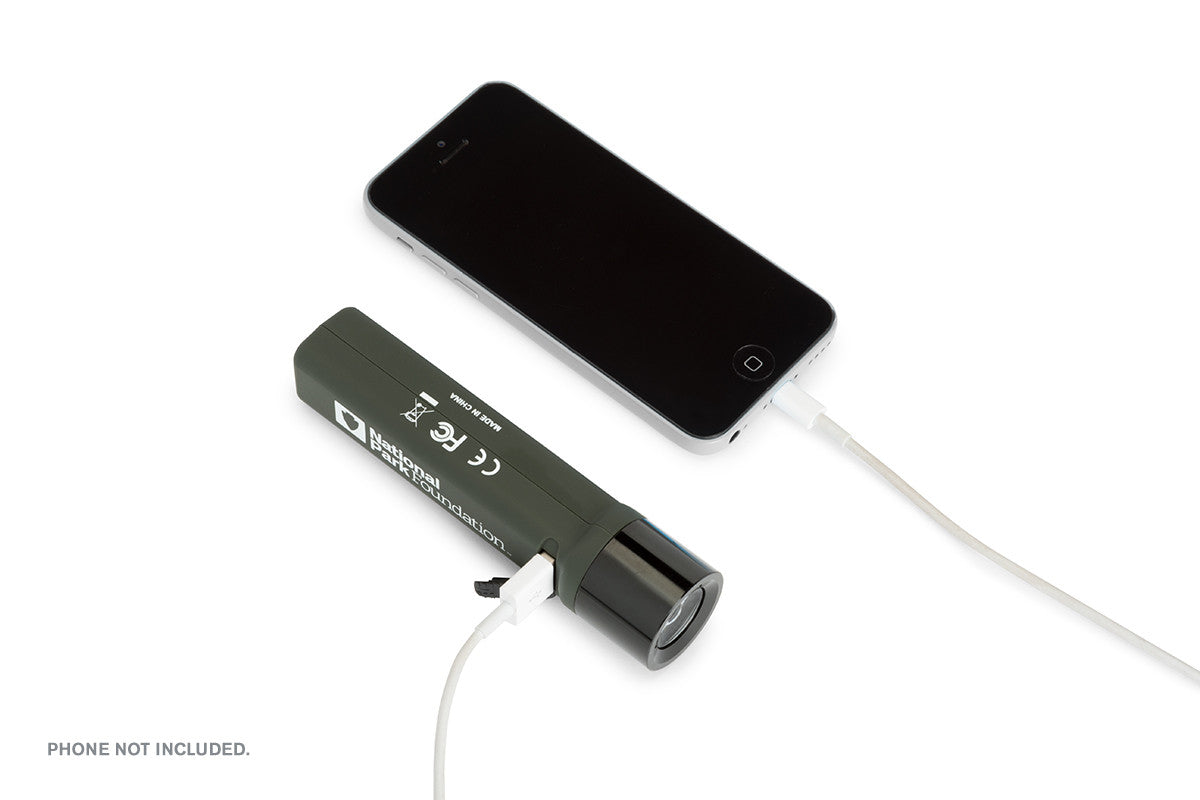 celestron national park foundation rechargeable power pack led flashlight National Park Foundation Rechargeable Power Pack & LED Flashlight – Celestron