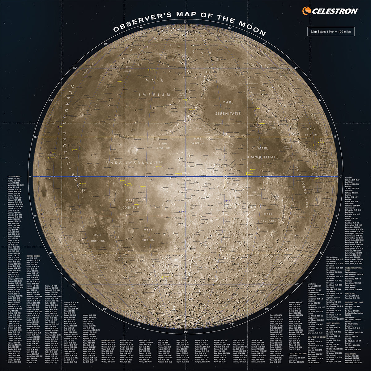Observer’s Map of the Moon