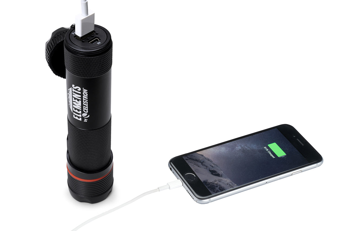 astro rechargable flashlight Celestron Elements ThermoTorch 3 Astro Red