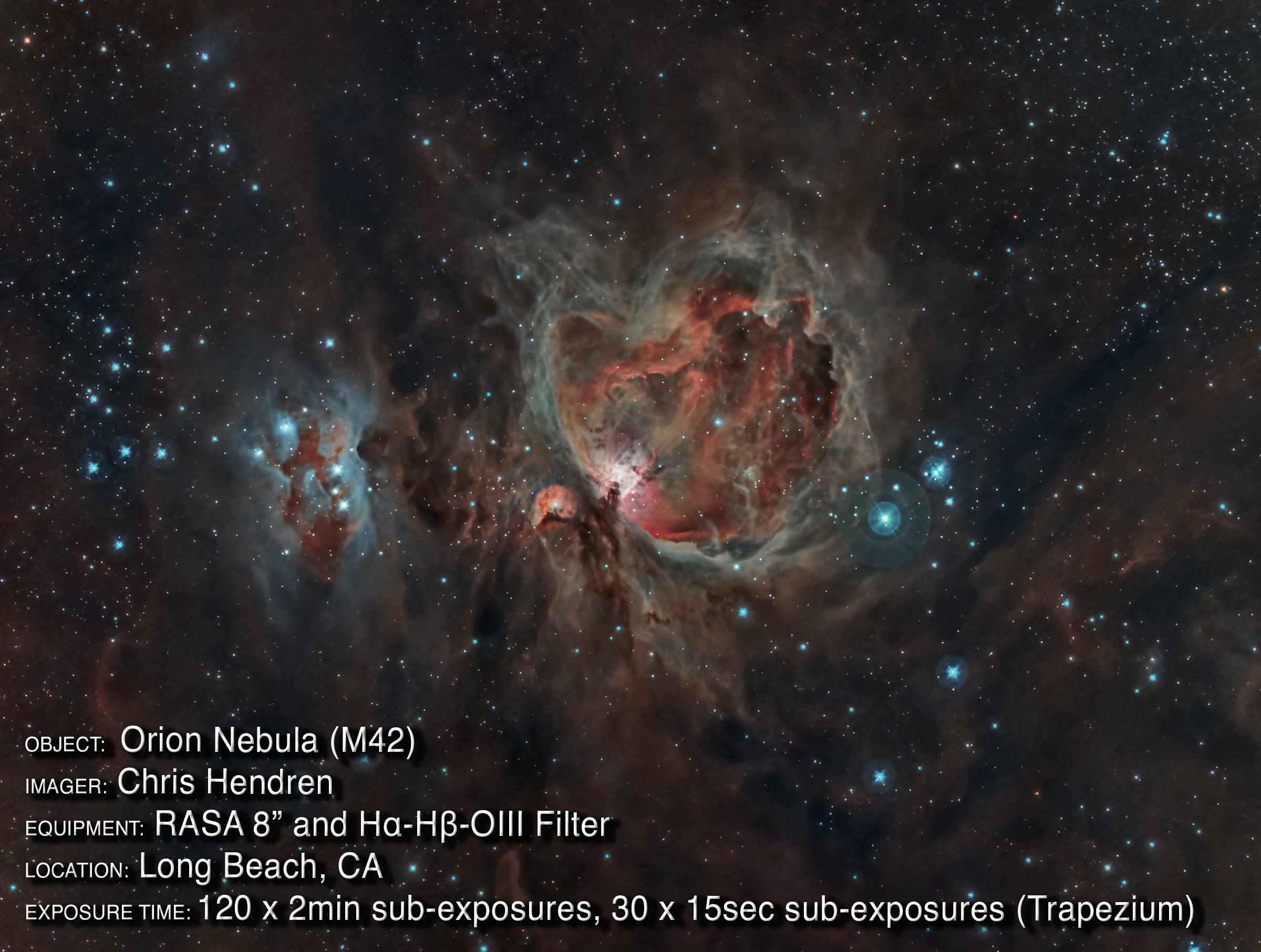 H-alpha H-beta OIII Imaging Filter, Rowe-Ackermann Schmidt
